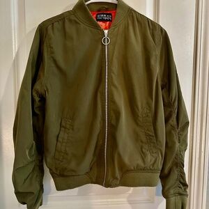 Cotton On Green Military / Olive Bomber Jacket Size 6